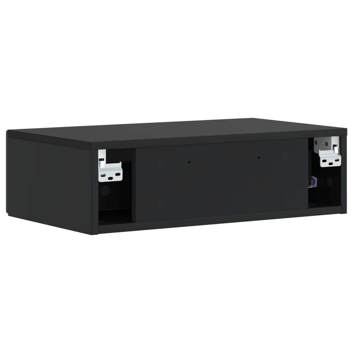 vidaXL Τραπεζάκι Τοίχου Μαύρο 59 x 34,5 x 17 εκ. Επεξεργασμένο Ξύλο