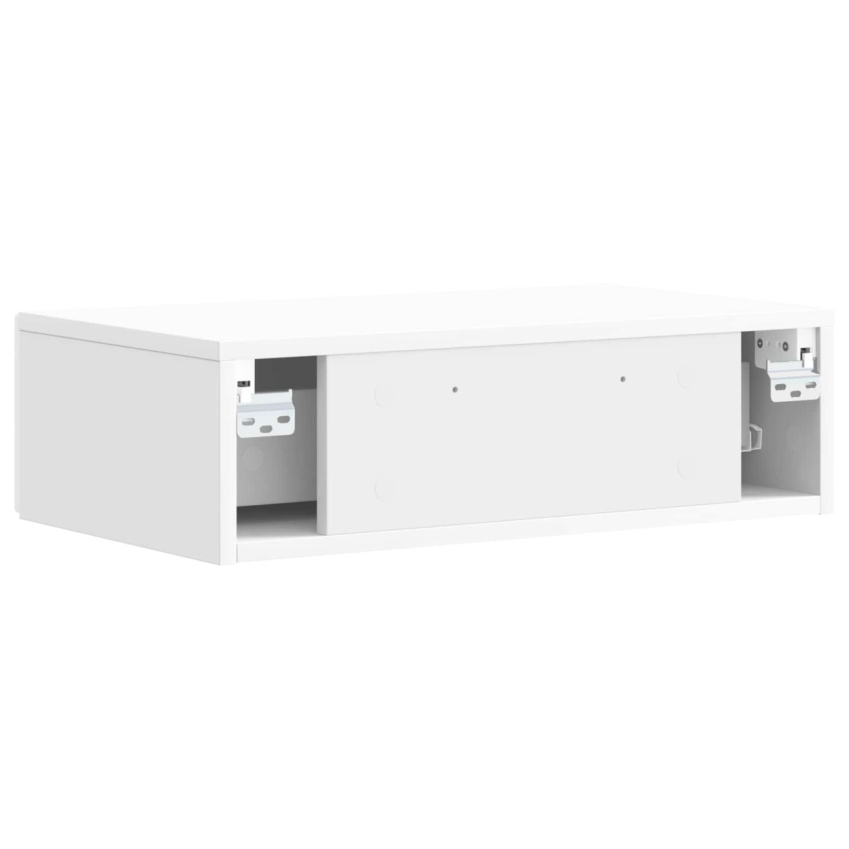 vidaXL Τραπεζάκι Τοίχου Γυαλιστερό Λευκό 59 x 34,5 x 17 εκ.