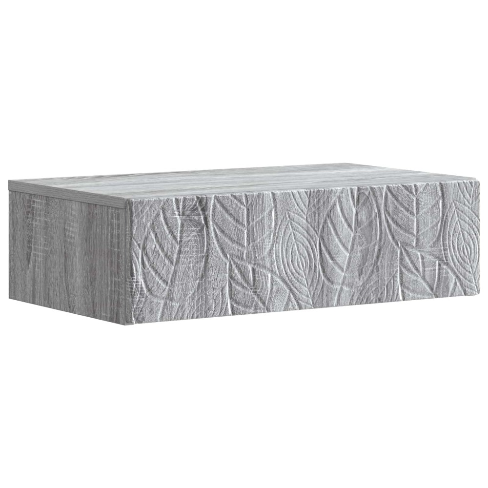 vidaXL Τραπεζάκι Τοίχου Γκρι Sonoma 59 x 34,5 x 17 εκ.