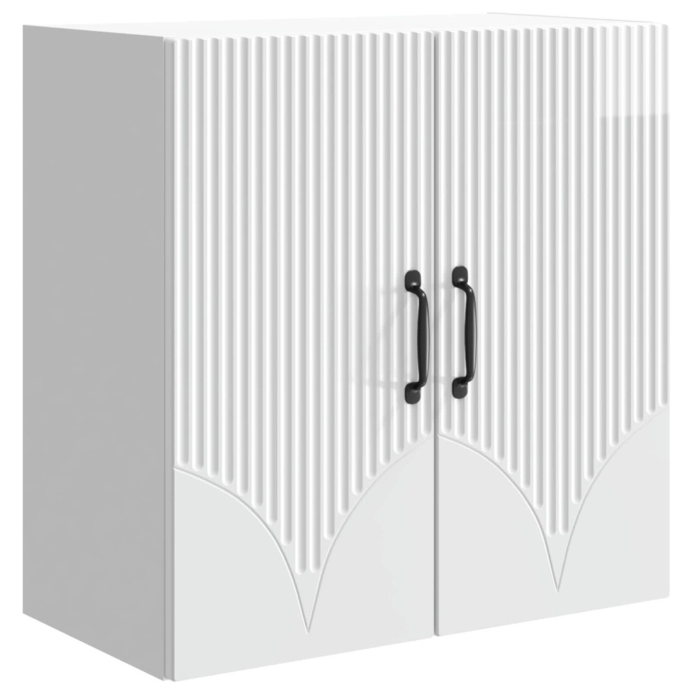 vidaXL Τοίχου Ντουλάπα Γυαλιστερό Λευκό 59 x 31 x 60 εκ