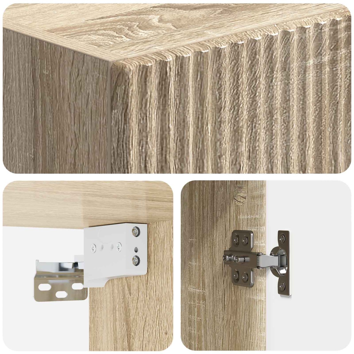 vidaXL Τοίχου Ντουλάπα Sonoma Δρυς 33 x 34,5 x 90 εκ