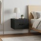 vidaXL Τοίχου Κρεμαστό Κομοδίνο 2 τμχ. Μαύρο 34,5 x 33 x 20 εκ.
