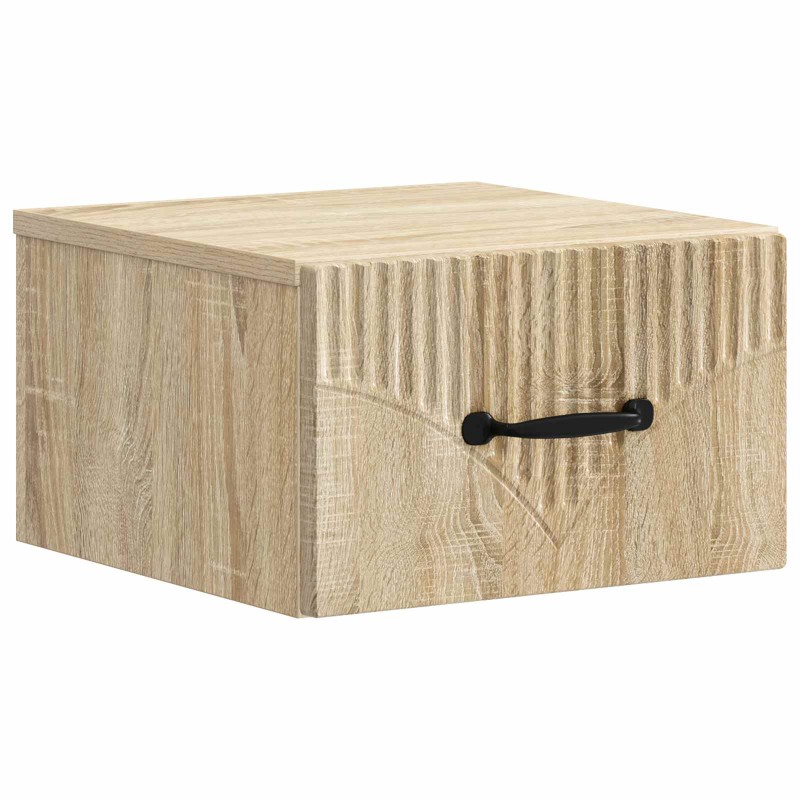vidaXL Τοίχου Κρεμαστό Κομοδίνο Sonoma Δρυς 34,5 x 33 x 20 εκ.