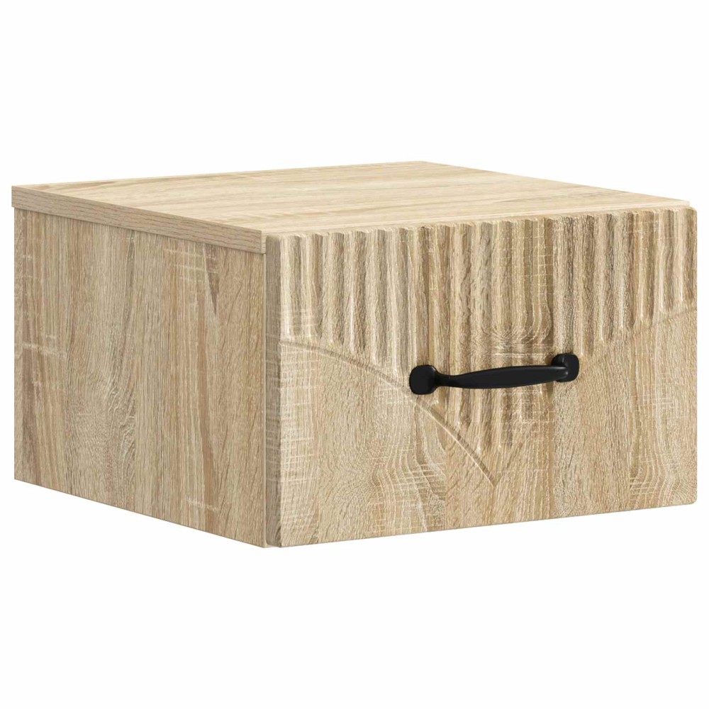 vidaXL Τοίχου Κρεμαστό Κομοδίνο Sonoma Δρυς 34,5 x 33 x 20 εκ.
