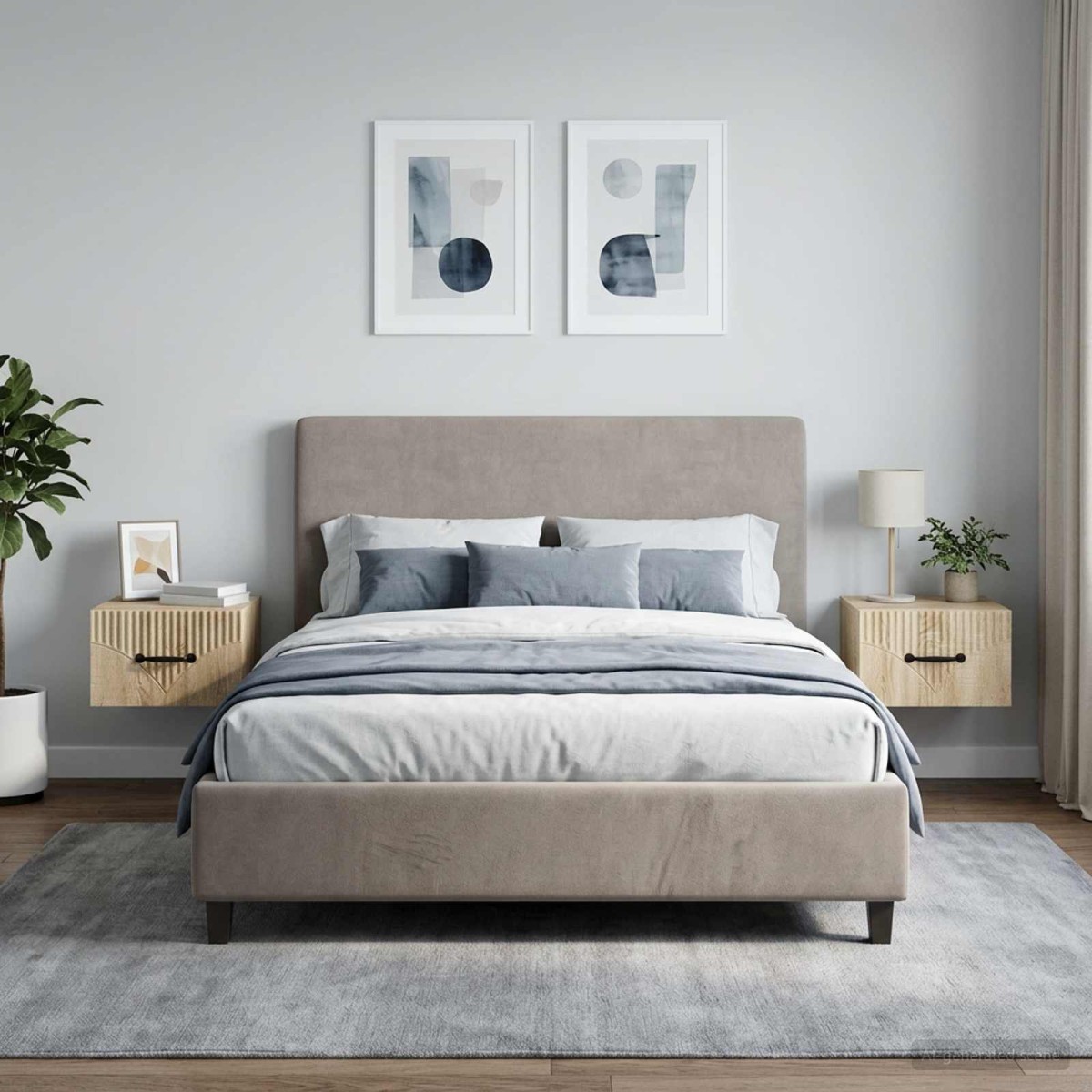 vidaXL Τοίχου Κρεμαστό Κομοδίνο 2 τμχ. Sonoma Δρυς 34,5 x 33 x 20 εκ.