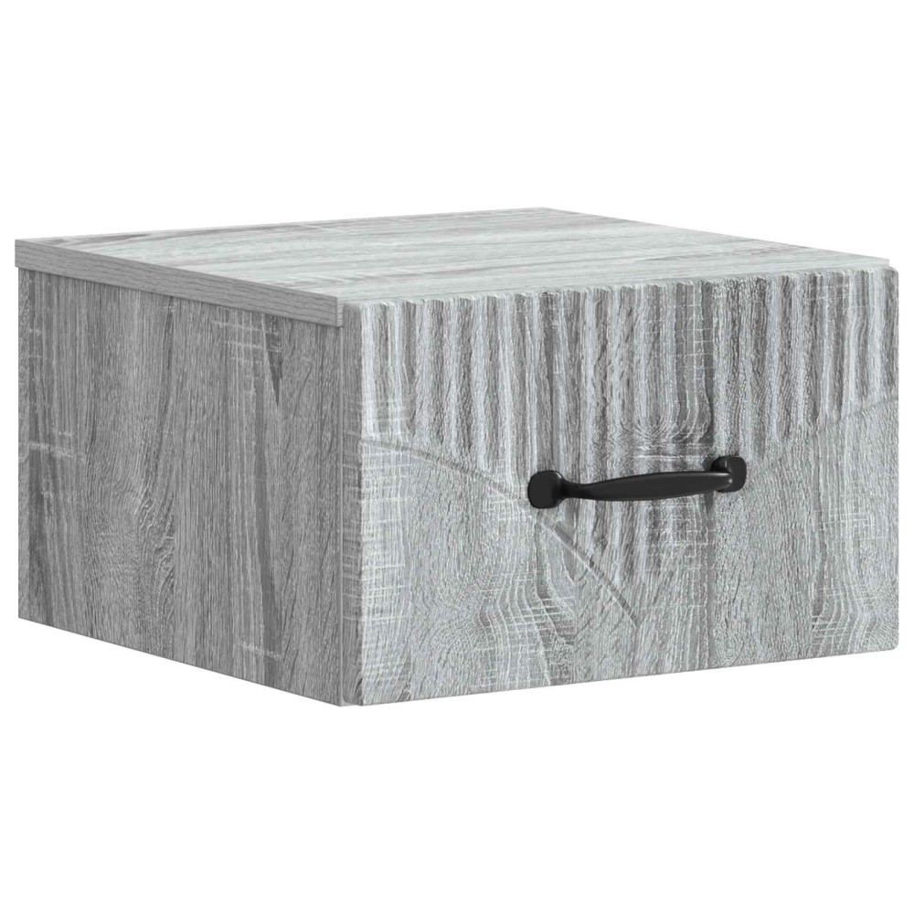 vidaXL Τοίχου Κρεμαστό Κομοδίνο Γκρι Sonoma 34,5 x 33 x 20 εκ.