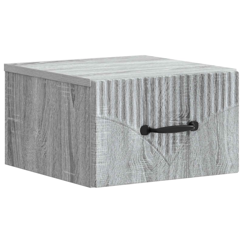 vidaXL Τοίχου Κρεμαστό Κομοδίνο Γκρι Sonoma 34,5 x 33 x 20 εκ.