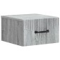 vidaXL Τοίχου Κρεμαστό Κομοδίνο 2 τμχ. Γκρι Sonoma 34,5 x 33 x 20 εκ.