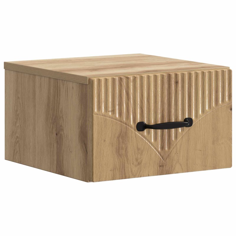 vidaXL Τοίχου Κρεμαστό Κομοδίνο Artisan Δρυς 34,5 x 33 x 20 εκ.