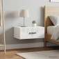 vidaXL Τοίχου Κρεμαστό Κομοδίνο 2 τμχ. Λευκό 49 x 34,5 x 20 εκ.