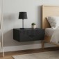 vidaXL Τοίχου Κρεμαστό Κομοδίνο 2 τμχ. Μαύρο 49 x 34,5 x 20 εκ.