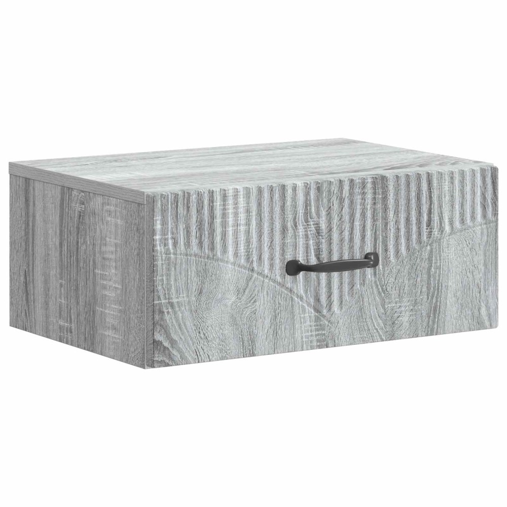 vidaXL Τοίχου Κρεμαστό Κομοδίνο Γκρι Sonoma 49 x 34,5 x 20 εκ.