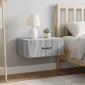 vidaXL Τοίχου Κρεμαστό Κομοδίνο 2 τμχ. Γκρι Sonoma 49 x 34,5 x 20 εκ.