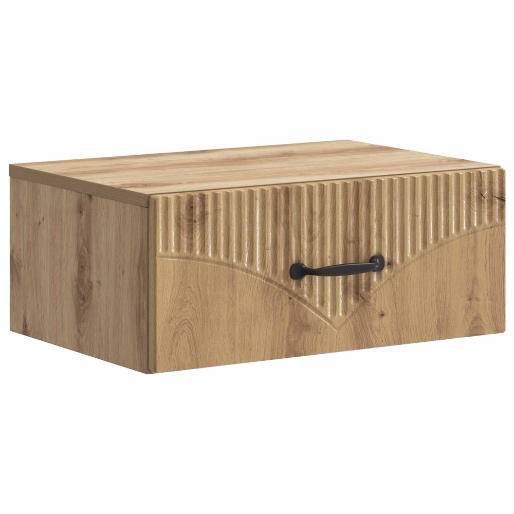 vidaXL Τοίχου Κρεμαστό Κομοδίνο Artisan Δρυς 49 x 34,5 x 20 εκ.