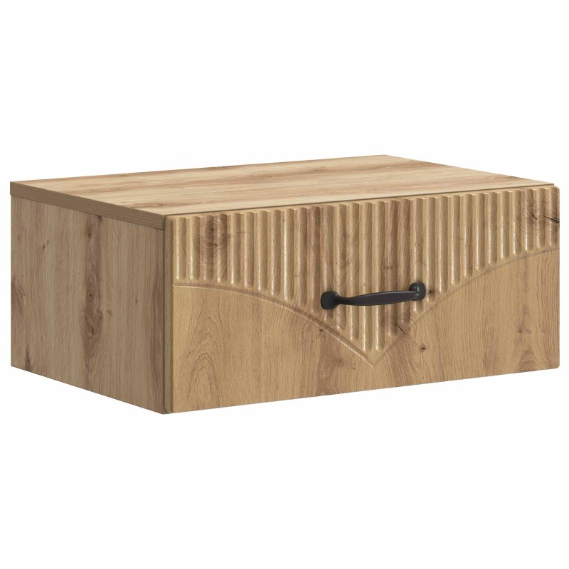 vidaXL Τοίχου Κρεμαστό Κομοδίνο Artisan Δρυς 49 x 34,5 x 20 εκ.
