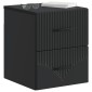 vidaXL Τοίχου Κρεμαστό Κομοδίνο 2 τμχ. Μαύρο 34,5 x 33 x 40 εκ