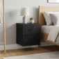 vidaXL Τοίχου Κρεμαστό Κομοδίνο 2 τμχ. Μαύρο 34,5 x 33 x 40 εκ