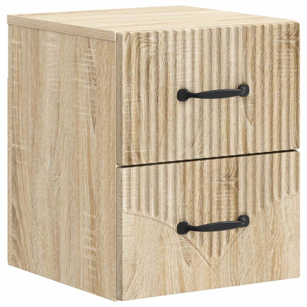vidaXL Τοίχου Κρεμαστό Κομοδίνο Sonoma Δρυς 34,5 x 33 x 40 εκ