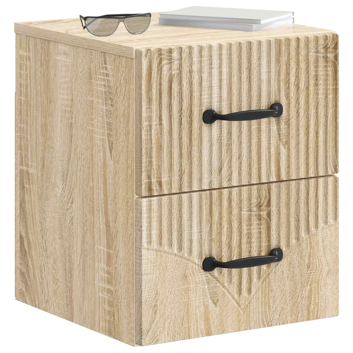 vidaXL Τοίχου Κρεμαστό Κομοδίνο Sonoma Δρυς 34,5 x 33 x 40 εκ