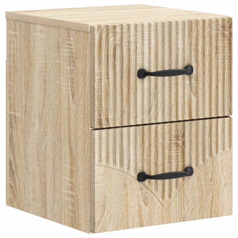vidaXL Τοίχου Κρεμαστό Κομοδίνο Sonoma Δρυς 34,5 x 33 x 40 εκ