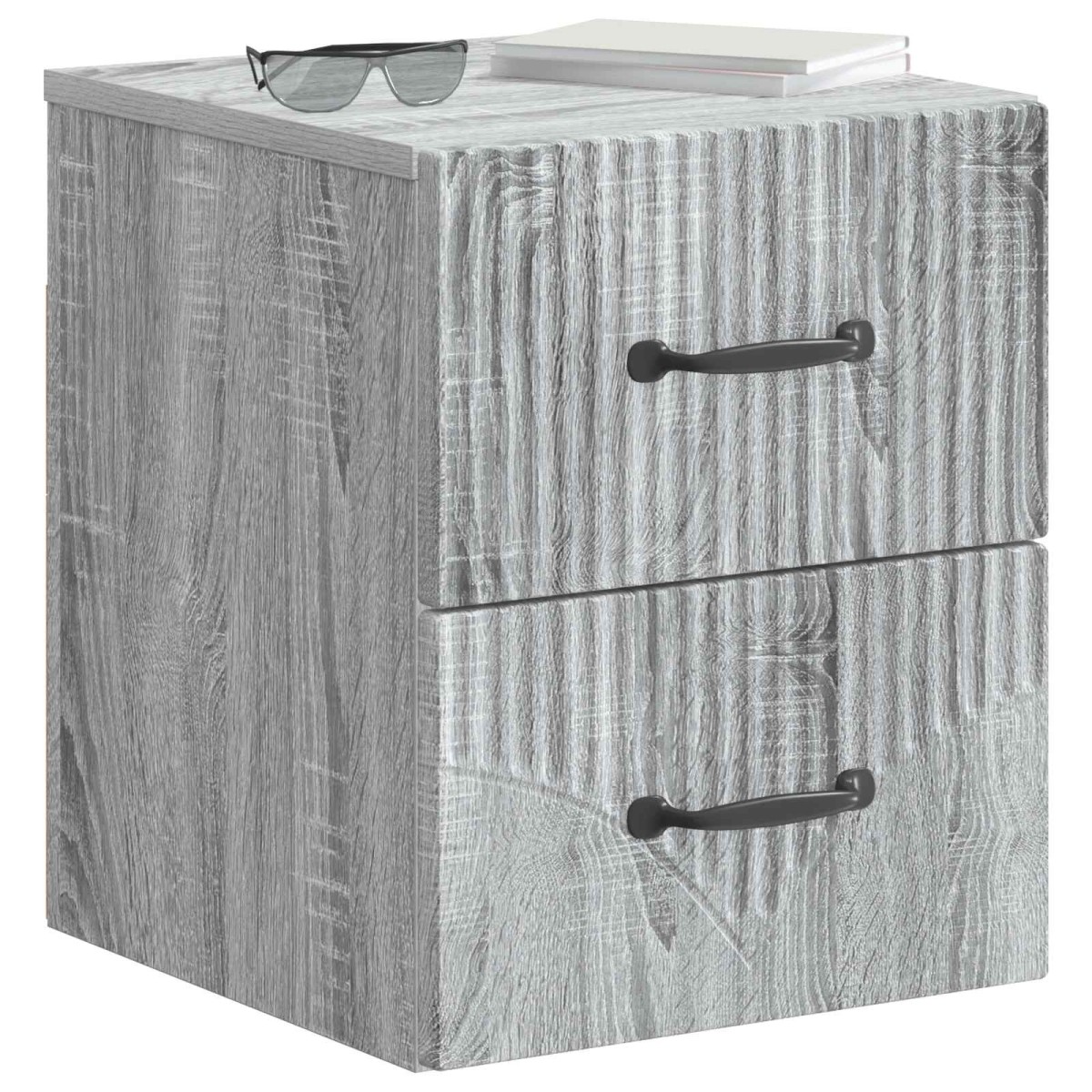 vidaXL Τοίχου Κρεμαστό Κομοδίνο Γκρι Sonoma 34,5 x 33 x 40 εκ