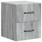 vidaXL Τοίχου Κρεμαστό Κομοδίνο 2 τμχ. Γκρι Sonoma 34,5 x 33 x 40 εκ