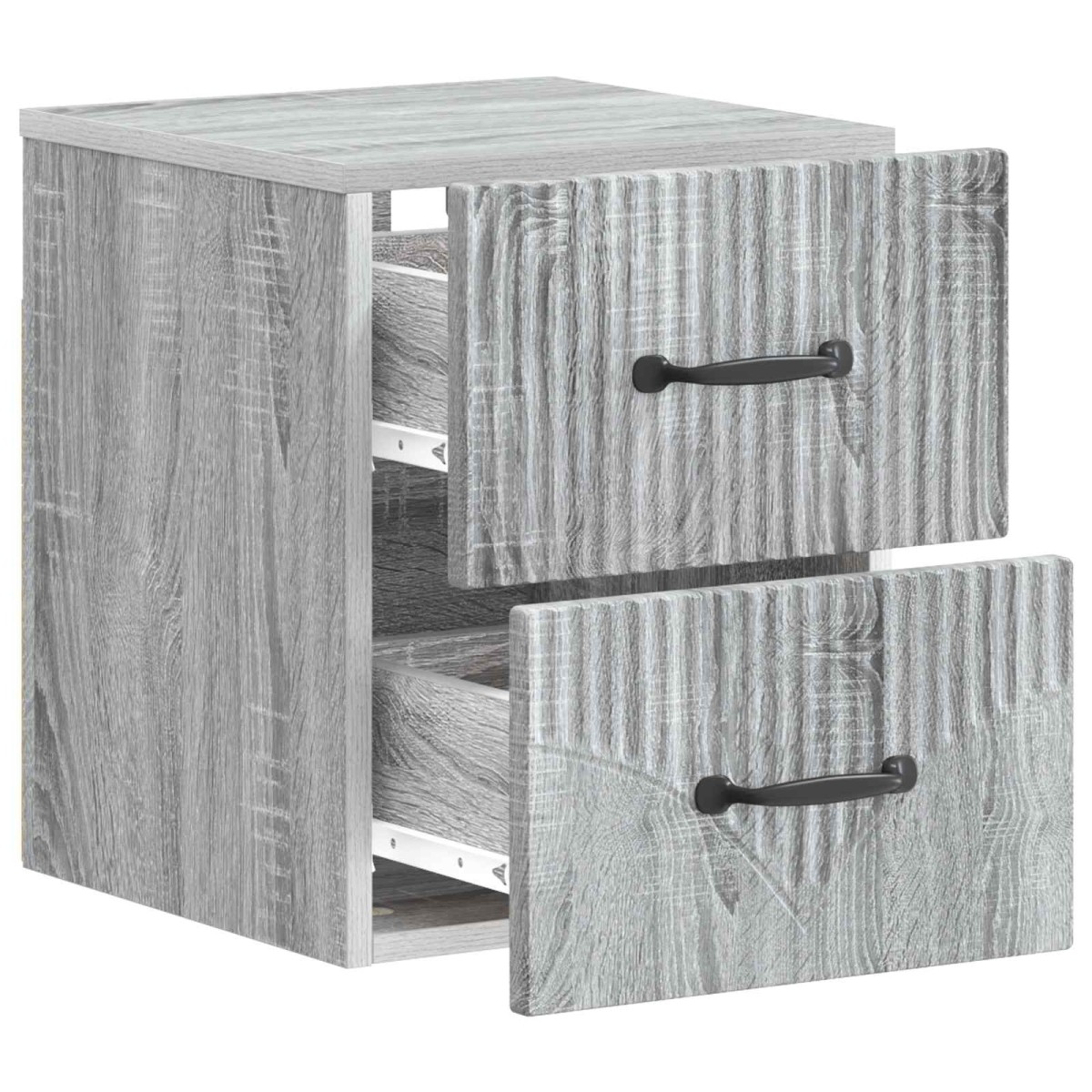 vidaXL Τοίχου Κρεμαστό Κομοδίνο 2 τμχ. Γκρι Sonoma 34,5 x 33 x 40 εκ