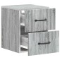 vidaXL Τοίχου Κρεμαστό Κομοδίνο 2 τμχ. Γκρι Sonoma 34,5 x 33 x 40 εκ