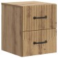 vidaXL Τοίχου Κρεμαστό Κομοδίνο Artisan Δρυς 34,5 x 33 x 40 εκ