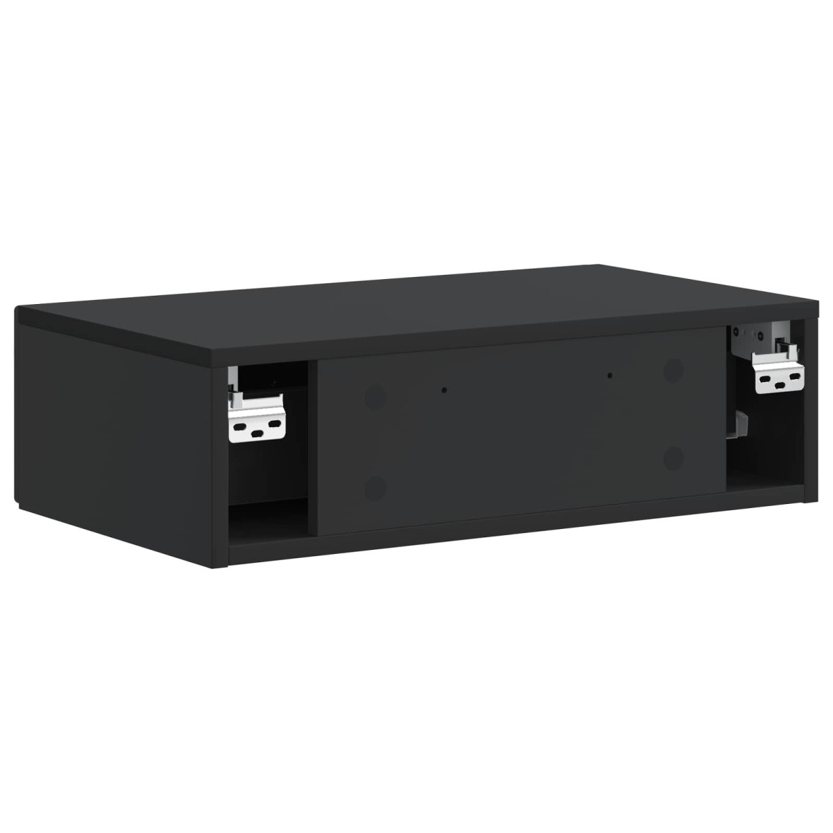 vidaXL Τραπεζάκι Τοίχου Μαύρο 59 x 34,5 x 17 εκ. Επεξεργασμένο Ξύλο