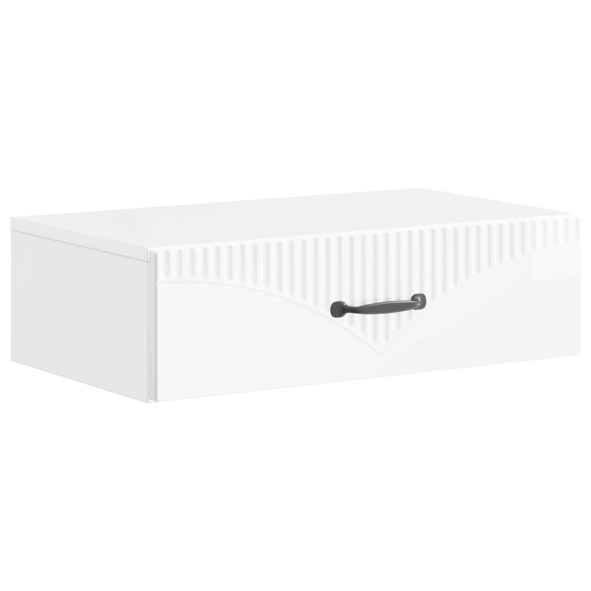 vidaXL Τραπεζάκι Τοίχου Γυαλιστερό Λευκό 59 x 34,5 x 17 εκ.