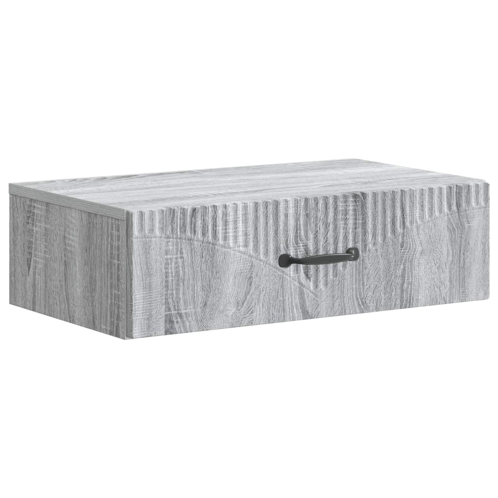 vidaXL Τραπεζάκι Τοίχου Γκρι Sonoma 59 x 34,5 x 17 εκ.