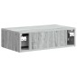 vidaXL Τραπεζάκι Τοίχου Γκρι Sonoma 59 x 34,5 x 17 εκ.