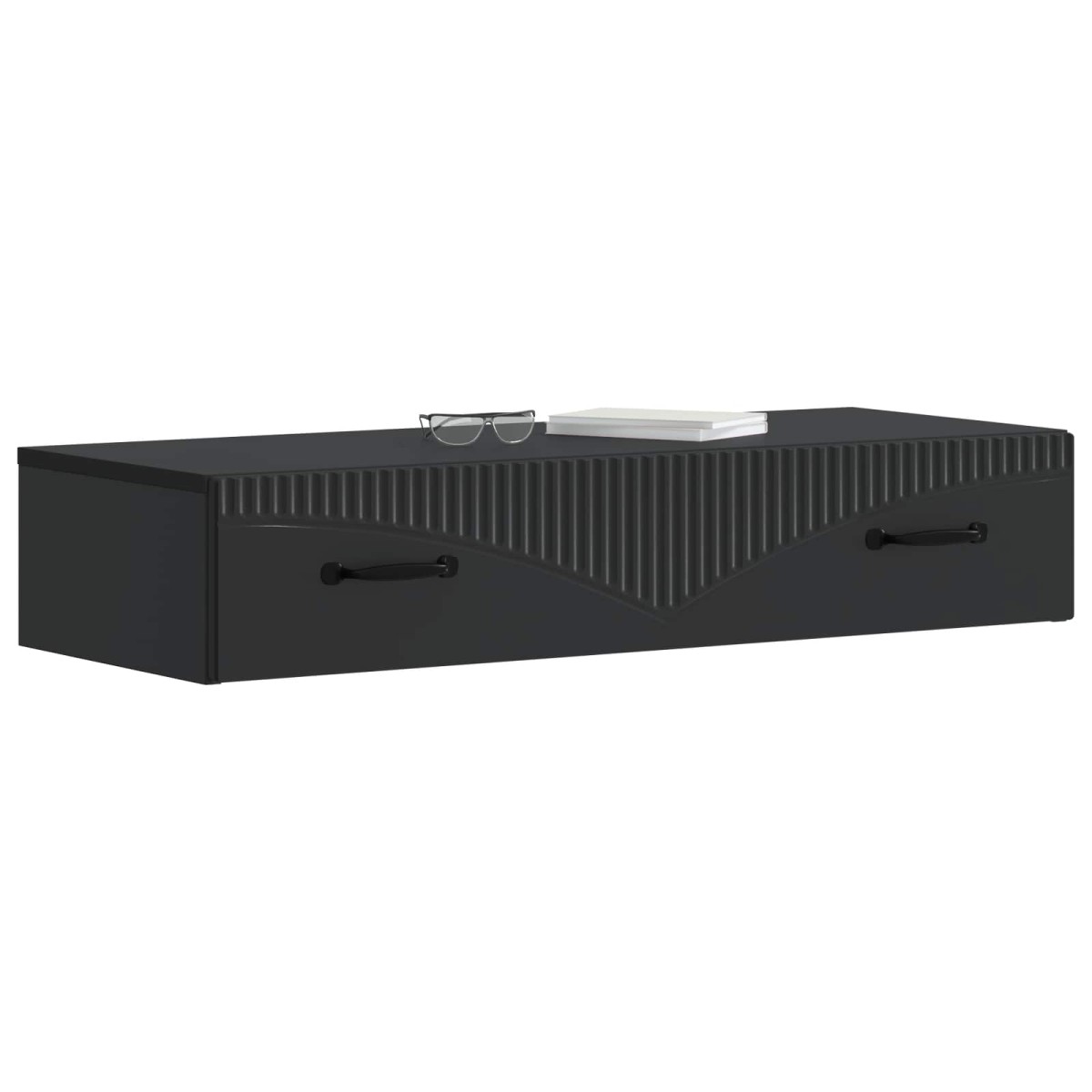 vidaXL Τραπεζάκι Τοίχου Μαύρο 87,5 x 34,5 x 17 εκ. Επεξεργασμένο Ξύλο