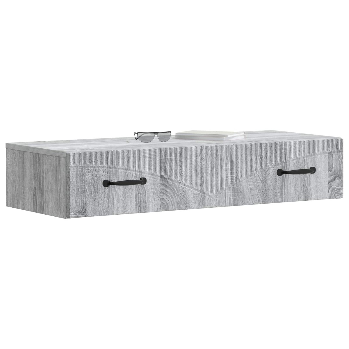 vidaXL Τραπεζάκι Τοίχου Γκρι Sonoma 87,5 x 34,5 x 17 εκ.