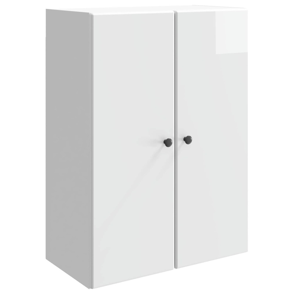 vidaXL Τοίχου Ντουλάπα Γυαλιστερό Λευκό 66 x 34,5 x 90 εκ