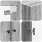 vidaXL Τοίχου Ντουλάπα Γκρι Sonoma 66 x 34,5 x 90 εκ