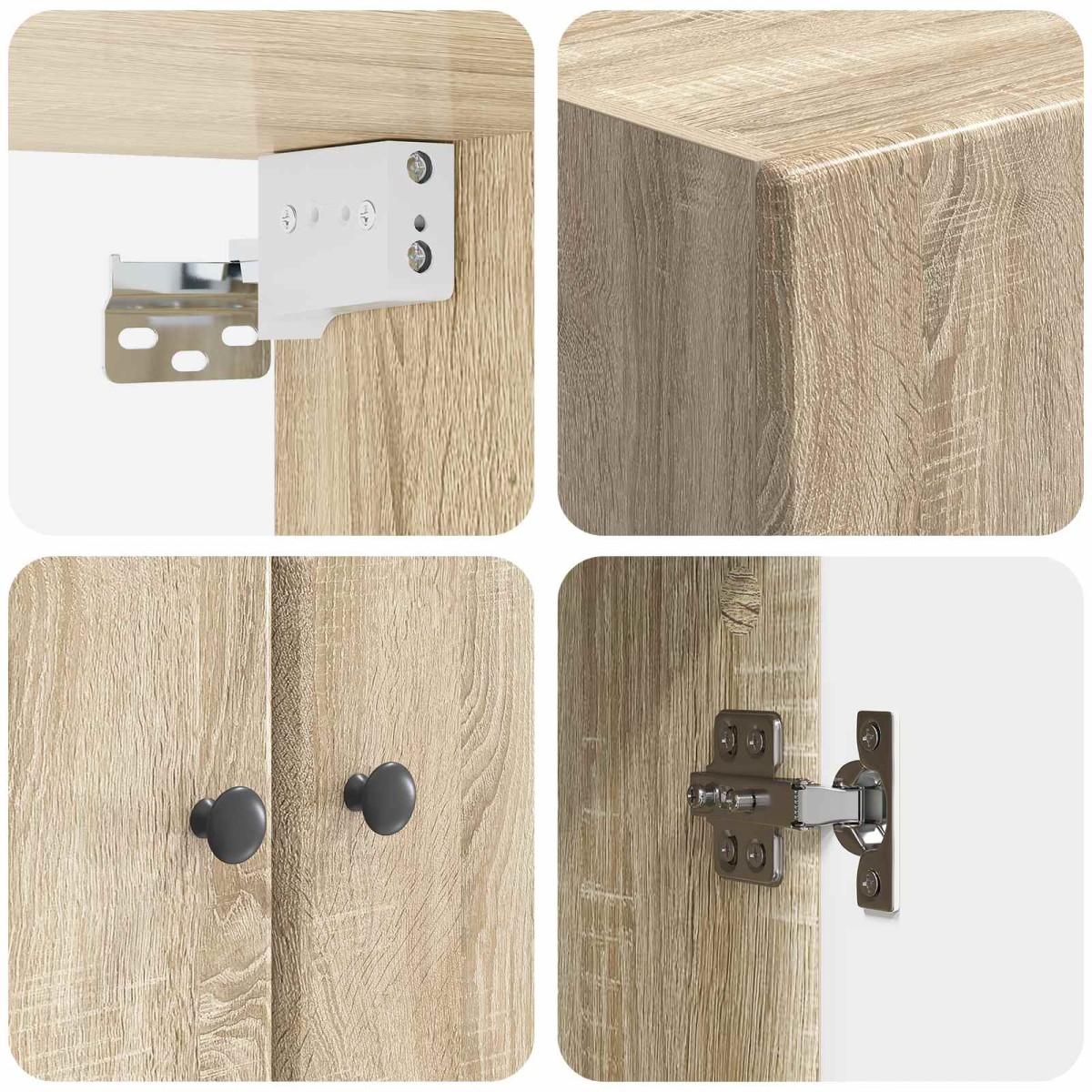 vidaXL Τοίχου Ντουλάπα Sonoma Δρυς 59 x 31 x 60 εκ Επεξεργασμένο Ξύλο