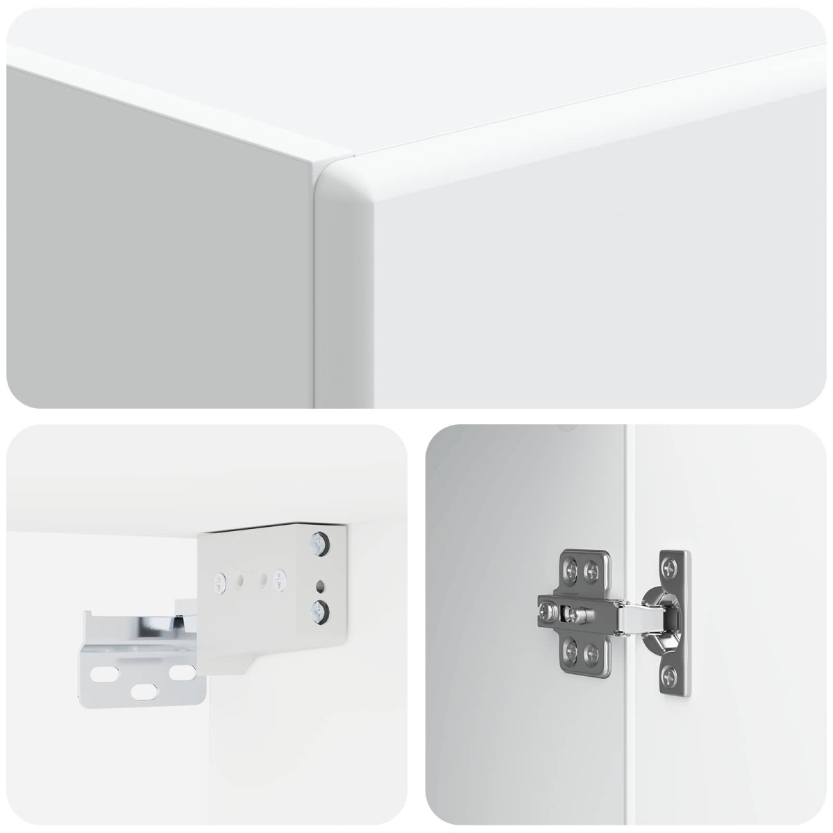 vidaXL Τοίχου Ντουλάπα Λευκό 33 x 34,5 x 90 εκ Επεξεργασμένο Ξύλο