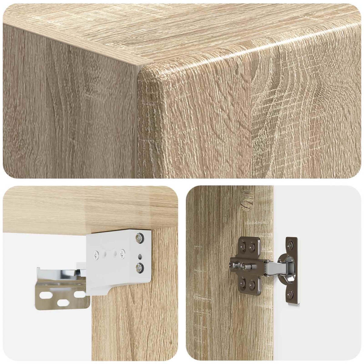 vidaXL Τοίχου Ντουλάπα Sonoma Δρυς 33 x 34,5 x 90 εκ