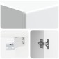 vidaXL Τοίχου Ντουλάπα Γυαλιστερό Λευκό 33 x 34,5 x 90 εκ
