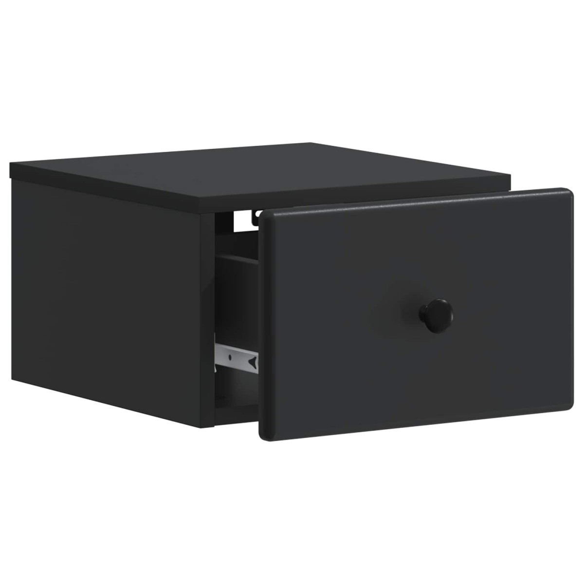 vidaXL Τοίχου Κρεμαστό Κομοδίνο 2 τμχ. Μαύρο 34,5 x 33 x 20 εκ.