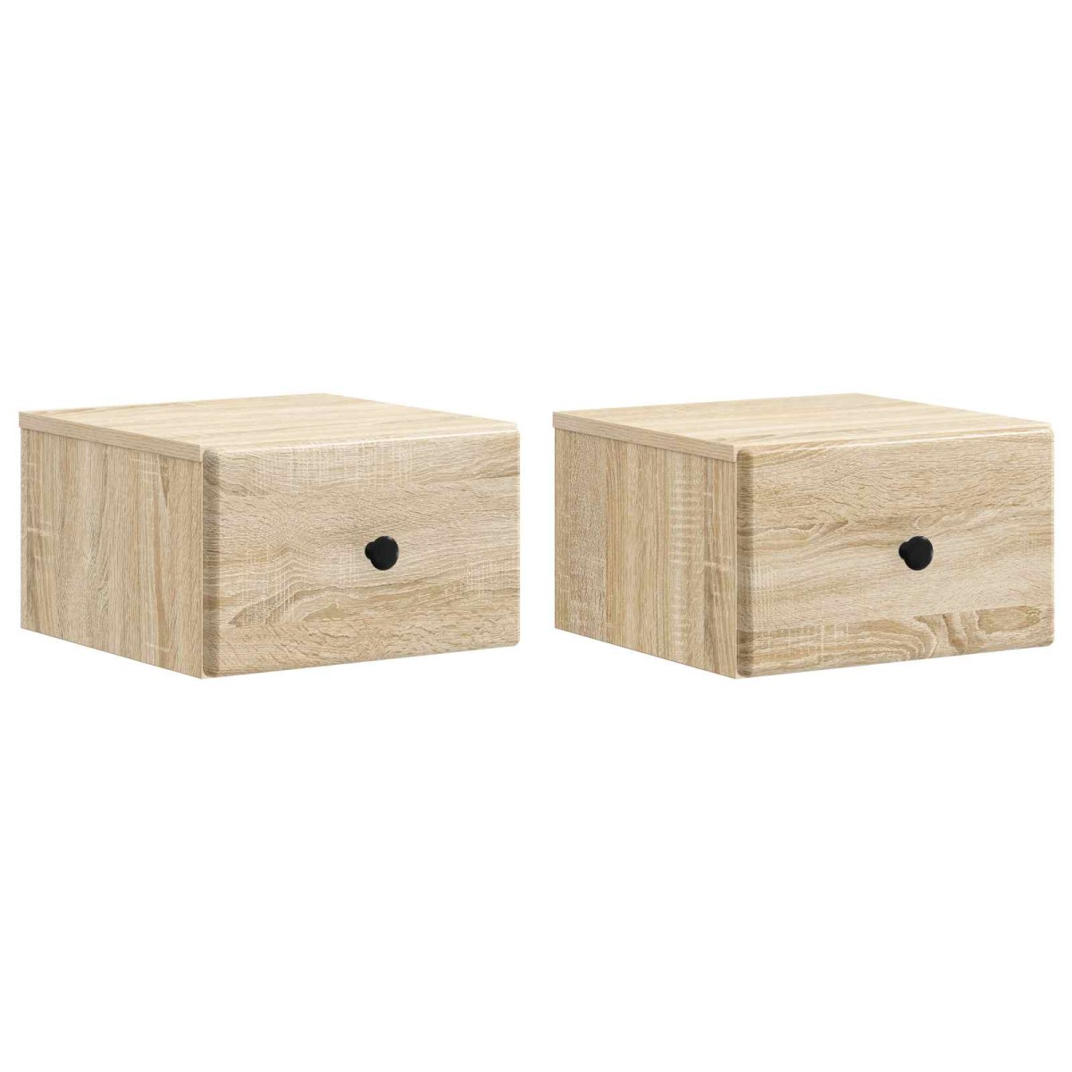 vidaXL Τοίχου Κρεμαστό Κομοδίνο 2 τμχ. Sonoma Δρυς 34,5 x 33 x 20 εκ.