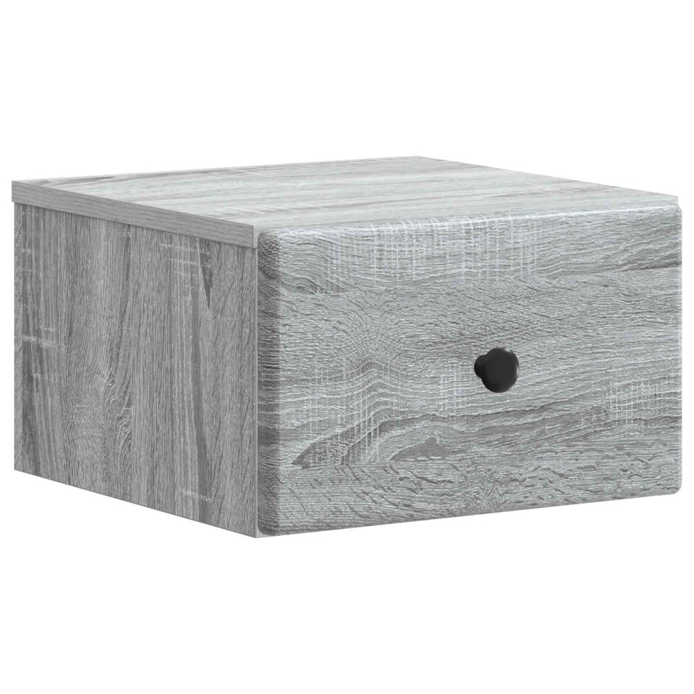 vidaXL Τοίχου Κρεμαστό Κομοδίνο Γκρι Sonoma 34,5 x 33 x 20 εκ.