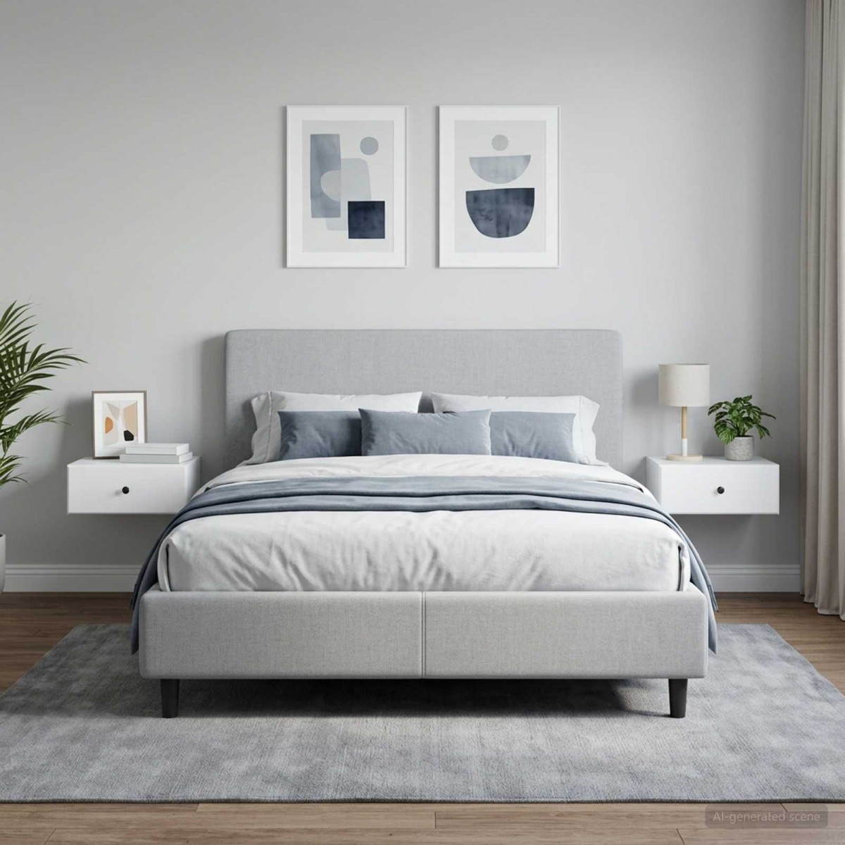 vidaXL Τοίχου Κρεμαστό Κομοδίνο 2 τμχ. Λευκό 49 x 34,5 x 20 εκ.