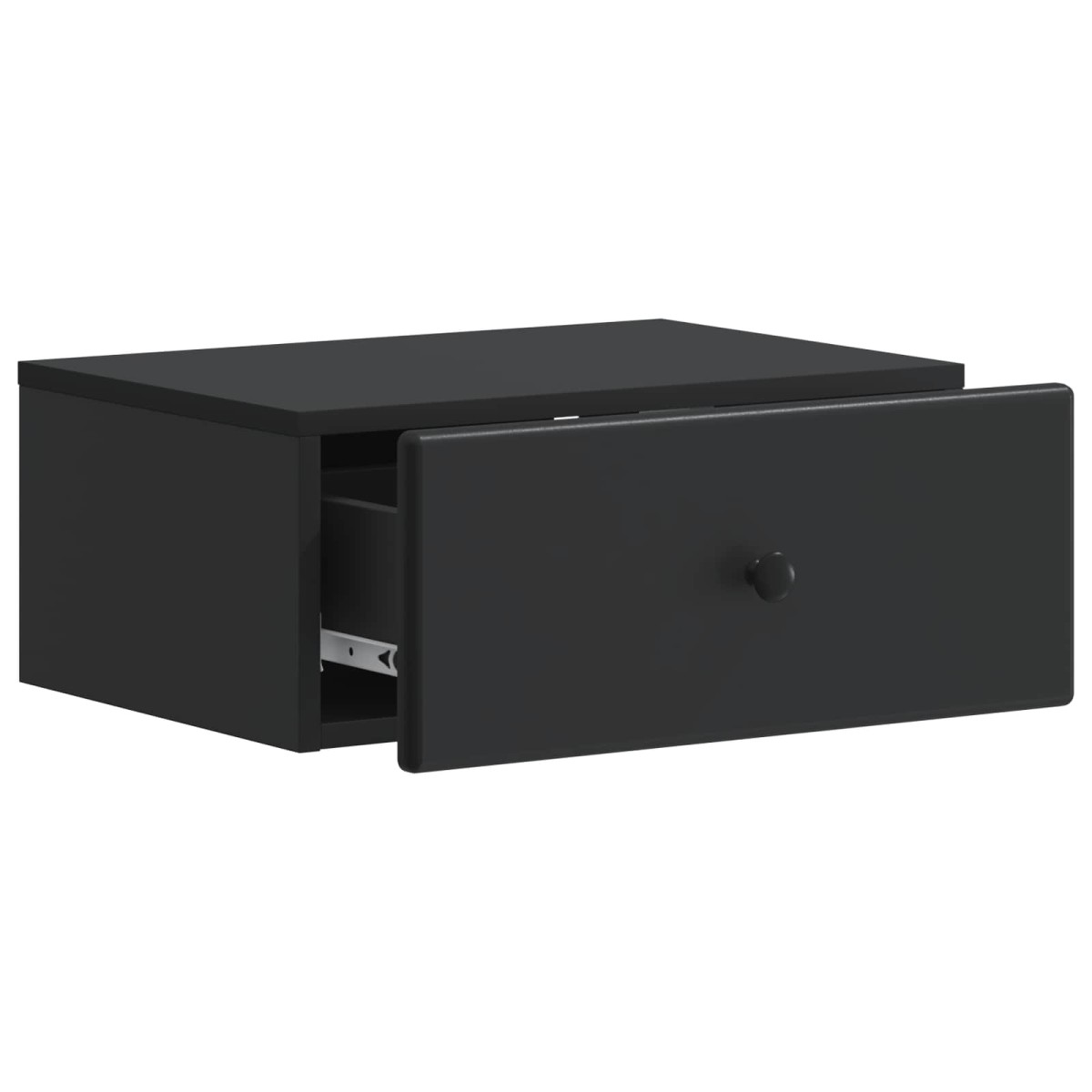 vidaXL Τοίχου Κρεμαστό Κομοδίνο 2 τμχ. Μαύρο 49 x 34,5 x 20 εκ.