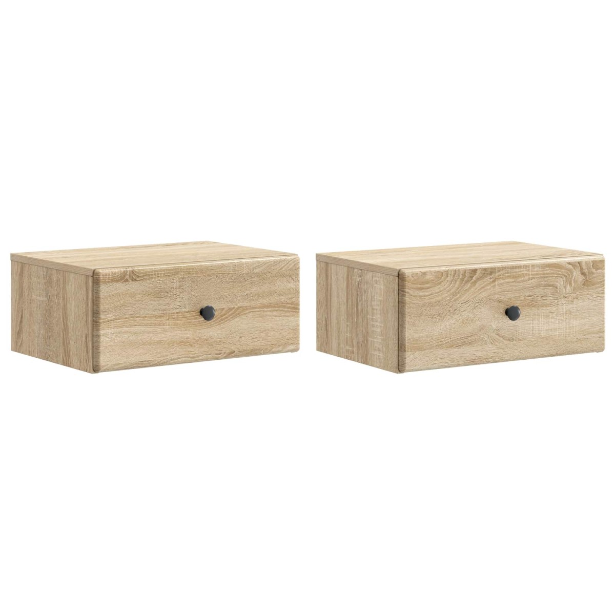 vidaXL Τοίχου Κρεμαστό Κομοδίνο 2 τμχ. Sonoma Δρυς 49 x 34,5 x 20 εκ.