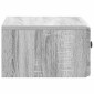 vidaXL Τοίχου Κρεμαστό Κομοδίνο Γκρι Sonoma 49 x 34,5 x 20 εκ.