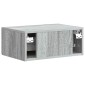vidaXL Τοίχου Κρεμαστό Κομοδίνο Γκρι Sonoma 49 x 34,5 x 20 εκ.