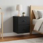vidaXL Τοίχου Κρεμαστό Κομοδίνο 2 τμχ. Μαύρο 34,5 x 33 x 40 εκ